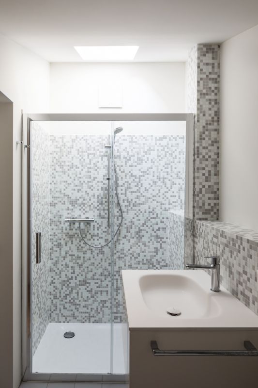 Stylish Shower with Decorative Tiles